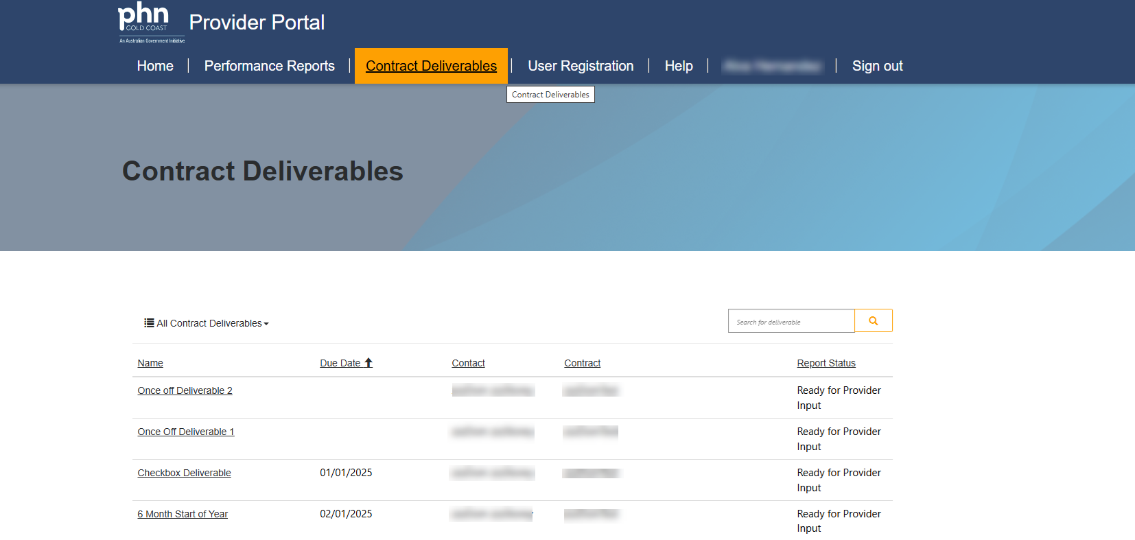 ContractDeliverables